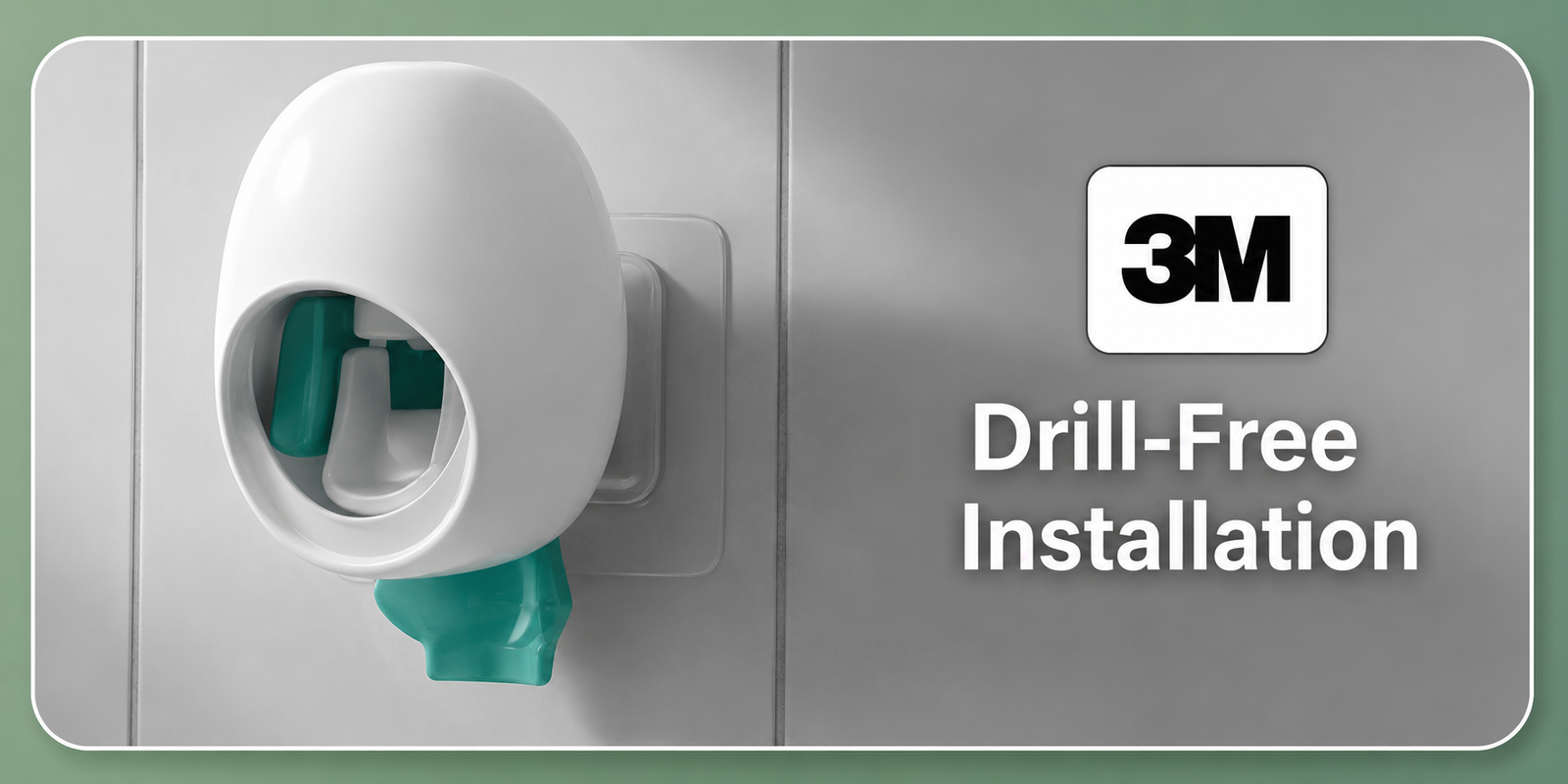 ETHOES Automatic Wall-Mounted Toothpaste Dispenser | Hands-Free Toothpaste Squeezer | No-Drill Bathroom Organizer