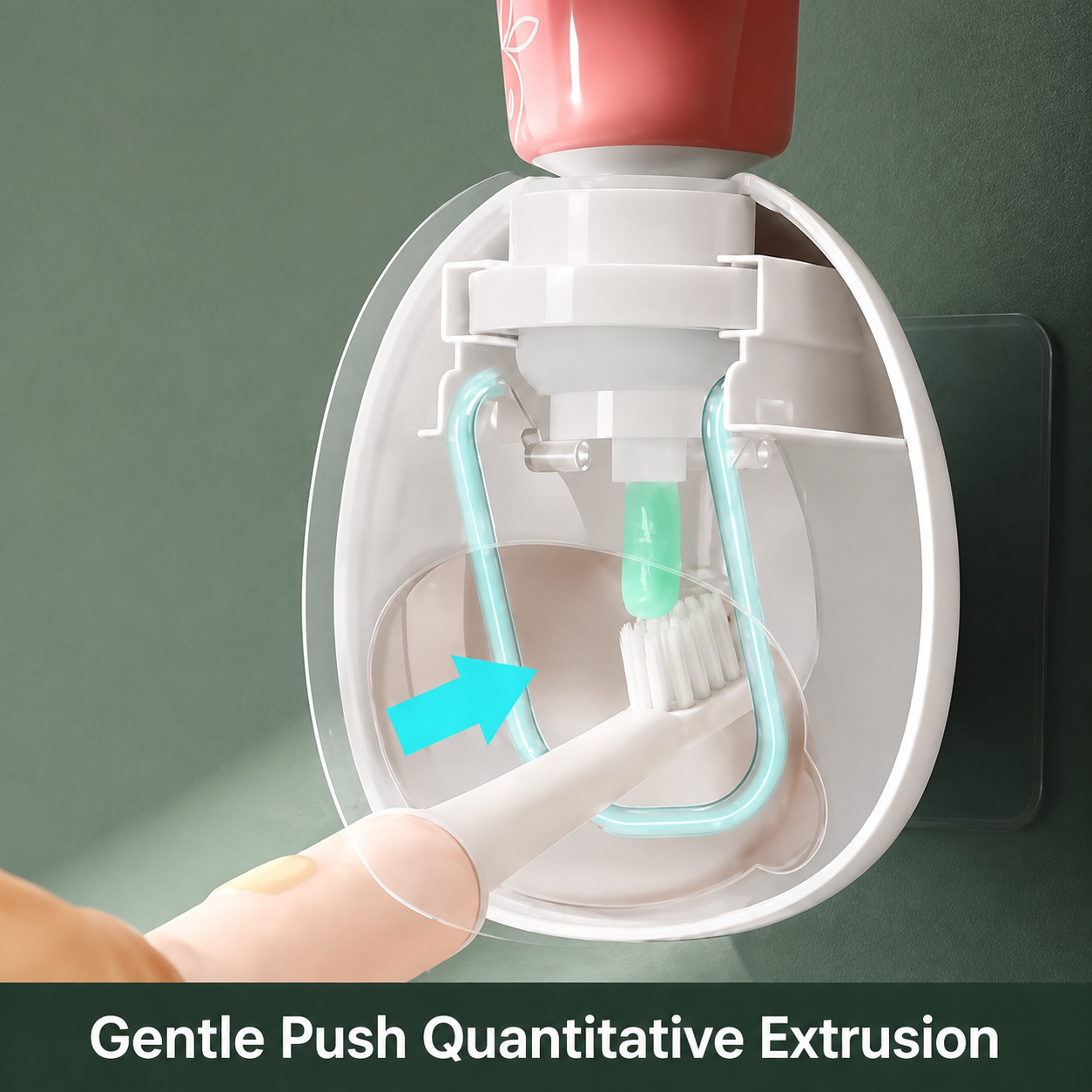 ETHOES Automatic Wall-Mounted Toothpaste Dispenser | Hands-Free Toothpaste Squeezer | No-Drill Bathroom Organizer