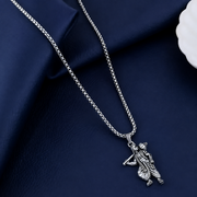 ETHOES Divine Hanuman Ji Silver Pendant Necklace