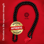 ETHOES Premium Black Tulsi Mala (108 Beads) | Spiritual Prayer Necklace for Meditation, Yoga & Daily Chanting