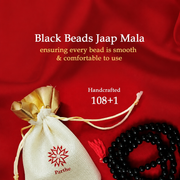 ETHOES Premium Black Tulsi Mala (108 Beads) | Spiritual Prayer Necklace for Meditation, Yoga & Daily Chanting