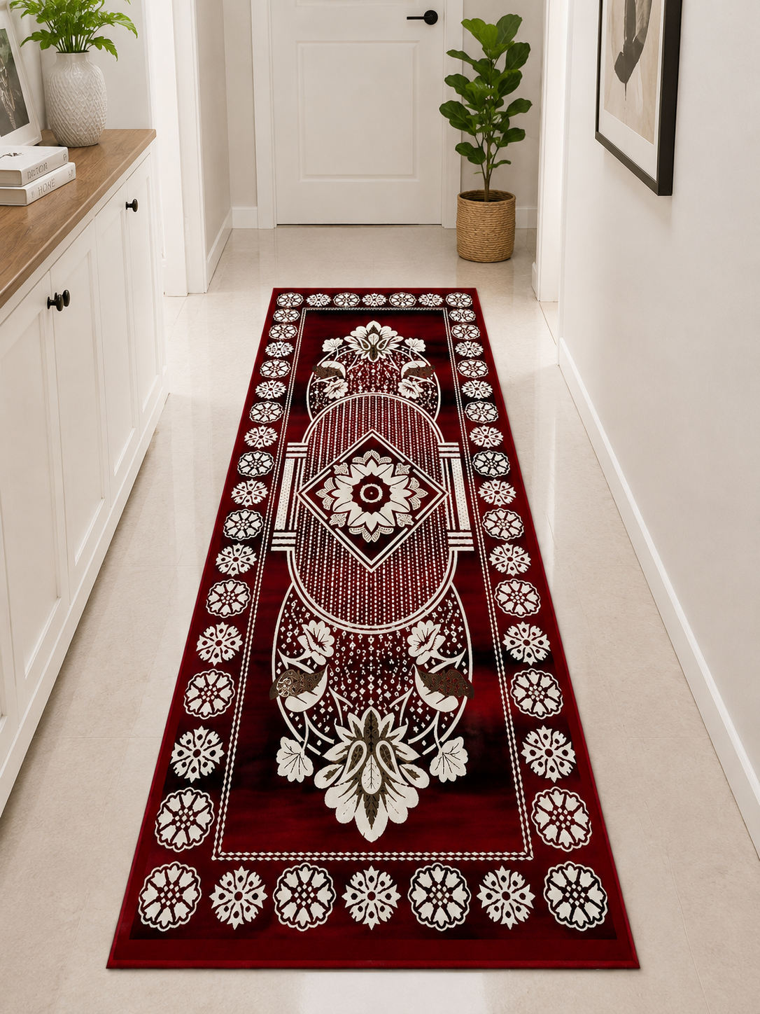 ETHOES Premium Floral Runner Floor Mat – 27 × 72 Inch