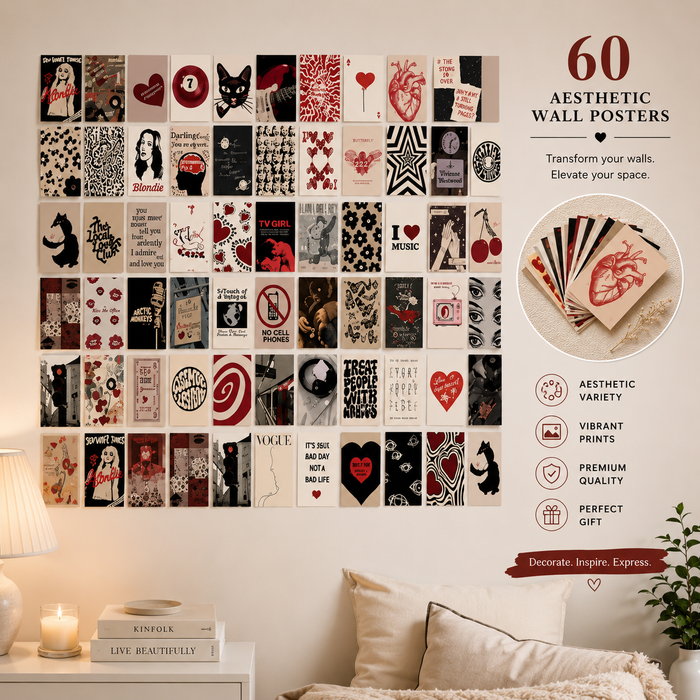 ETHOES Aesthetic Wall Collage Kit – Set of 60
