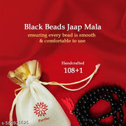 Blacj Mala Potali Vastu | Feng Shui Crystal Tortoise | Turtle with Crystal PlatNatural Reiki Feng-Shui Mala Necklace 6 mm Crystal Stone 108 Bead Jaap Mala for Men and Women e (12 X 8 Cms) (1 Set)